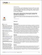Cover image for Community and Individual Sense of Trust and Psychological Distress among the Urban Poor in Accra, Ghana